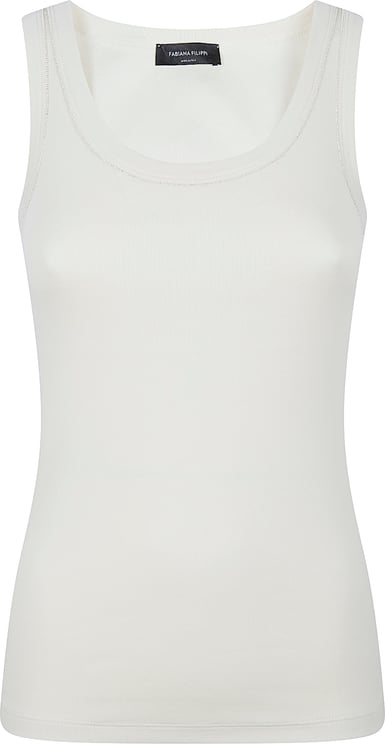 Fabiana Filippi Sleeveless Ribbed Jersey Tank Top