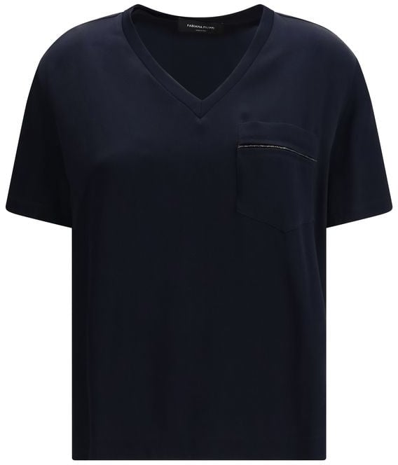 Fabiana Filippi Fabiana Filippi Blue Viscose T-Shirt