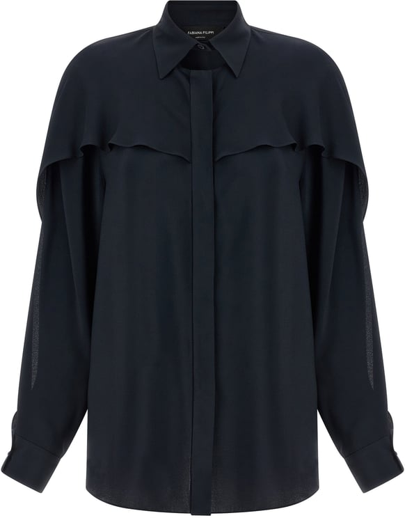 Fabiana Filippi Fabiana Filippi Blue Acetate Blouse