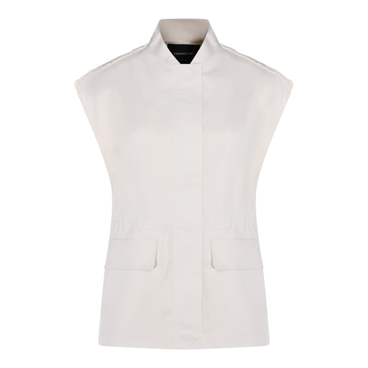 Fabiana Filippi Structured White Knit Sweater