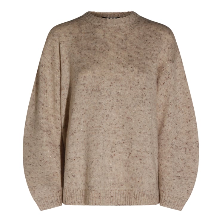 Fabiana Filippi Relaxed Fit Crew Neck Sweater With Speckled Knit Pattern