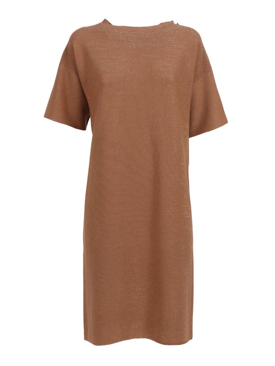 Fabiana Filippi Brown Links Lurex Mini Dress