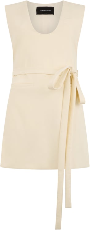 Fabiana Filippi Dress without sleeves cream
