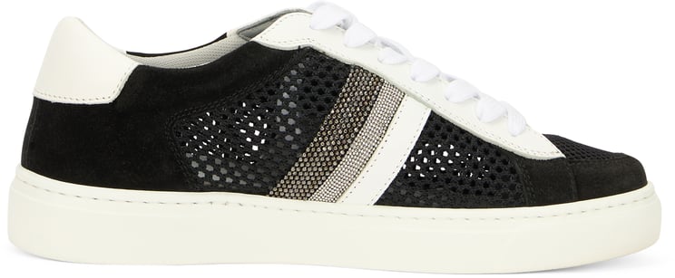 Fabiana Filippi Black sports shoe with white, simple and versatile details.