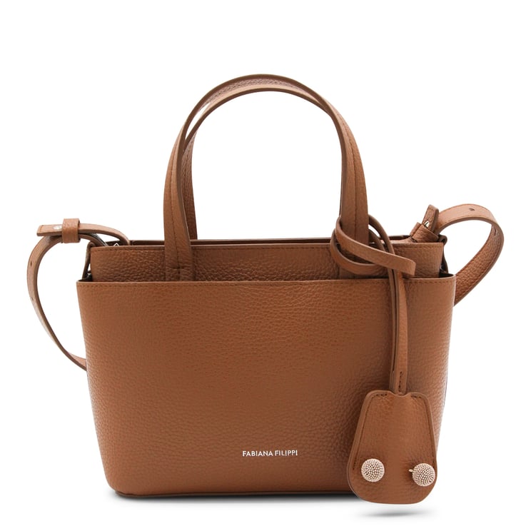 Fabiana Filippi Brown Leather Top Handle Bag