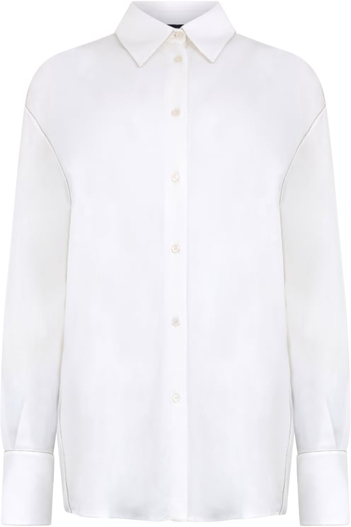 Fabiana Filippi White Cotton Long Sleeve Elegant Shirt