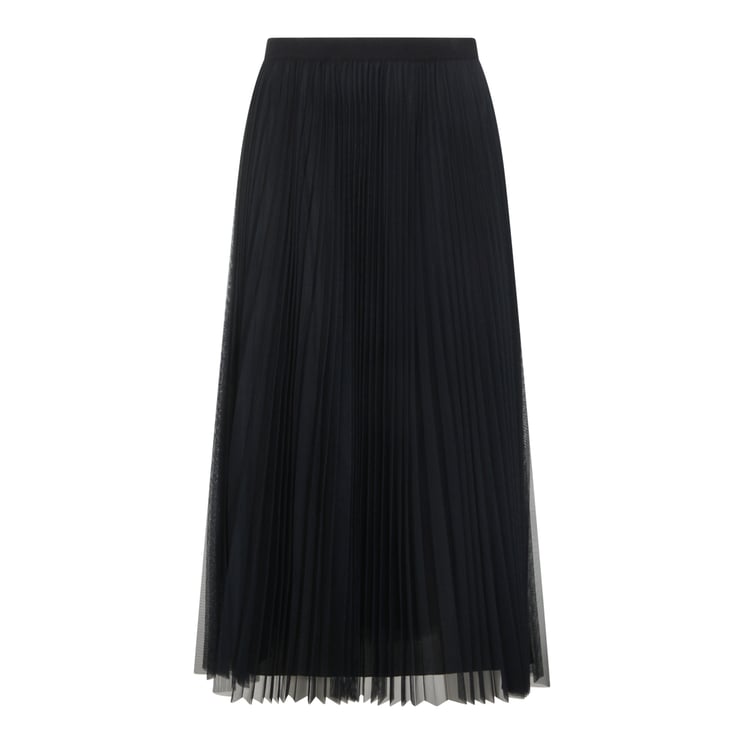 Fabiana Filippi Navy High-Waisted Maxi Skirt