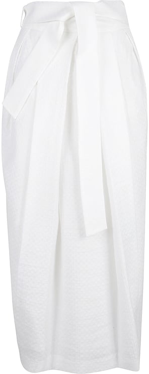 Fabiana Filippi Timeless White Fabric Skirt with Classic Silhouette