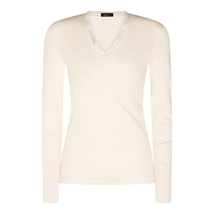 Fabiana Filippi Smooth Long Sleeve Fitted Top
