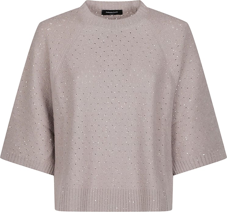 Fabiana Filippi Round Neck Sweater Brown