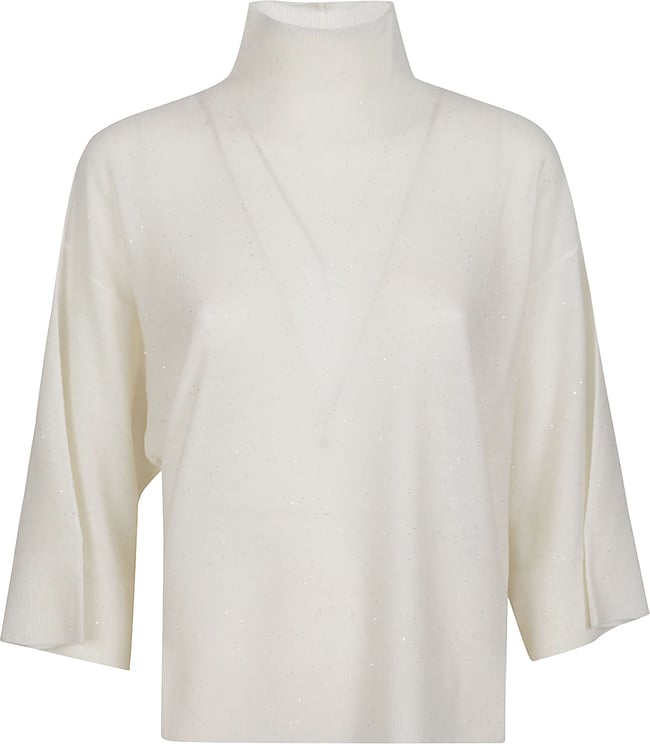 Fabiana Filippi Turtle Neck Sweater White