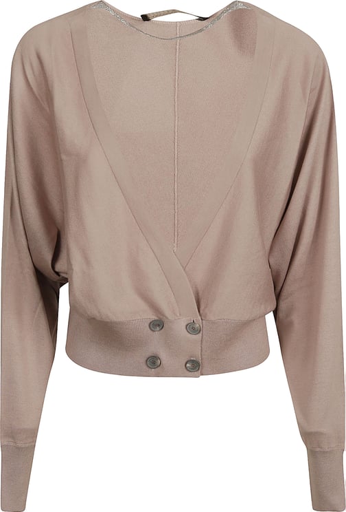 Fabiana Filippi Cropped V-Neck Sweater