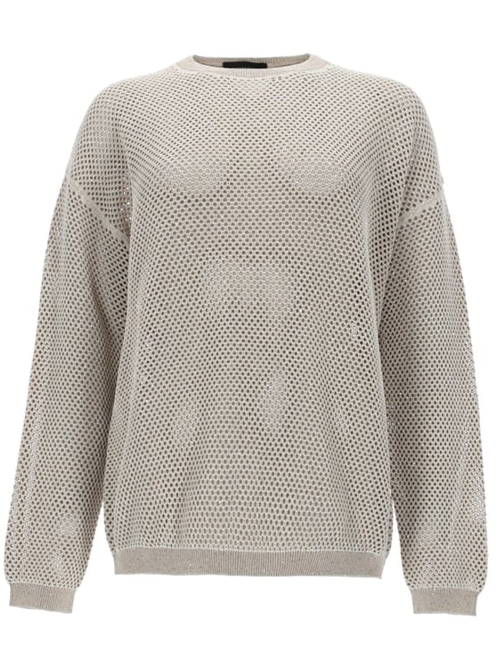 Fabiana Filippi Mesh Like Knit Round Sweater