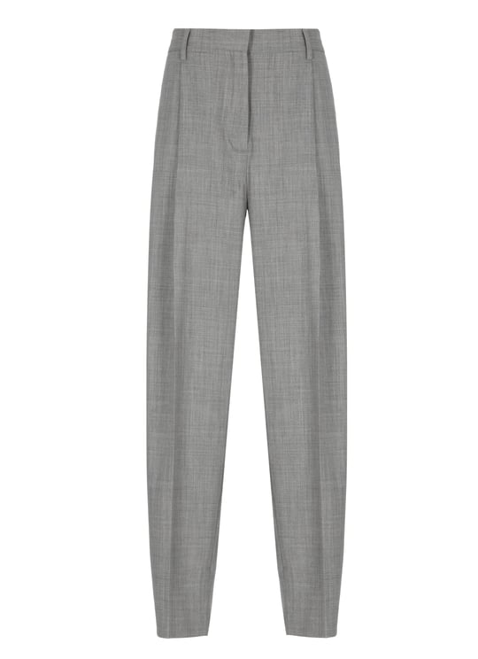 Fabiana Filippi Grey Lightpoint Detail Wool Pants