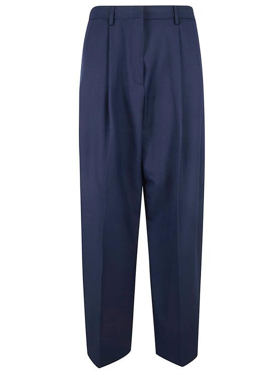 Fabiana Filippi Wide Trousers with Sharp Pin-Tuck Pleats