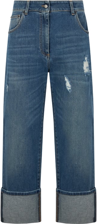 Fabiana Filippi Dark blue denim vintage jeans, casual and versatile.