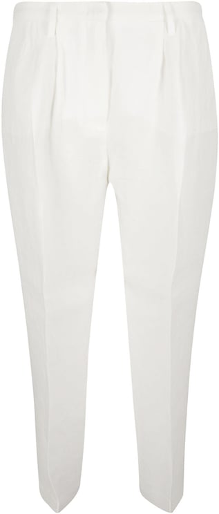 Fabiana Filippi Tailored White Trousers with High Waist