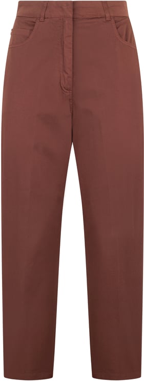 Fabiana Filippi Trousers in a warm shade of brown, minimal and versatile.