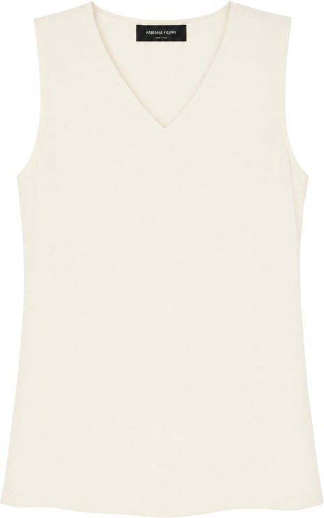Fabiana Filippi Fabiana Filippi Ivory acetate blend top