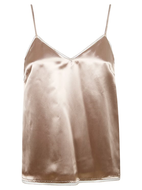Fabiana Filippi Liquid Satin Top with Sweetheart Neckline