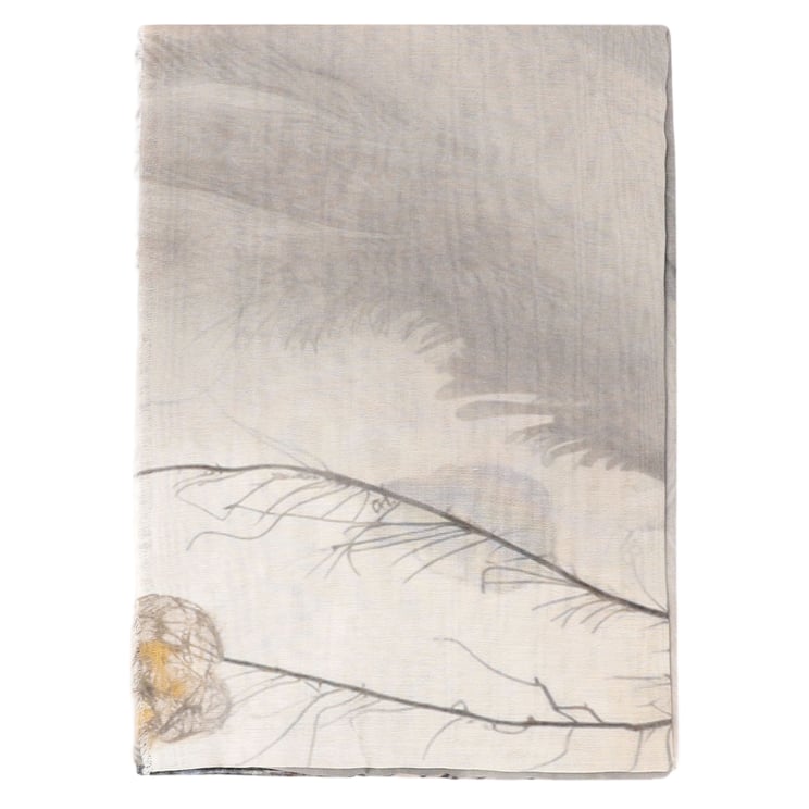 FALIERO SARTI Rectangular Modal Blend Scarf With Fringed Edges And All-Over Pattern