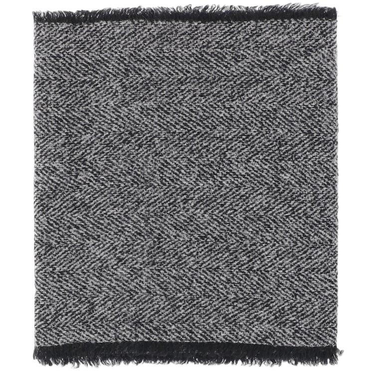 FALIERO SARTI Rectangular Wool Blend Scarf With Fringed Edges And Herringbone Pattern
