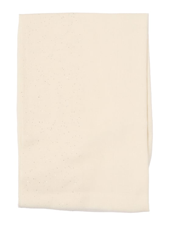 FALIERO SARTI Rectangular Scarf with Metallic Specks and Fringed Edges