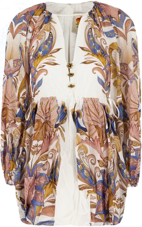 FARM Rio Farm Rio Printed cotton blend dress