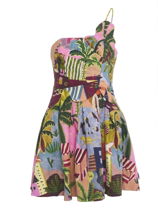 FARM Rio Linen blend mini dress