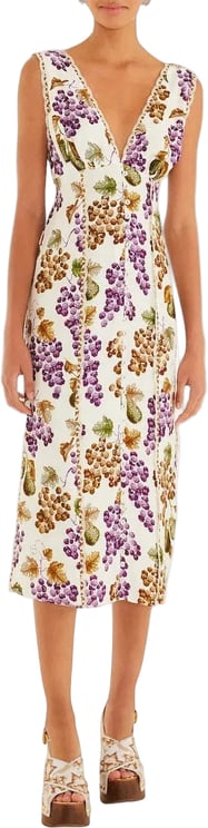 FARM Rio MAAKLOZE MIDI-JURK GRAPE GARDEN