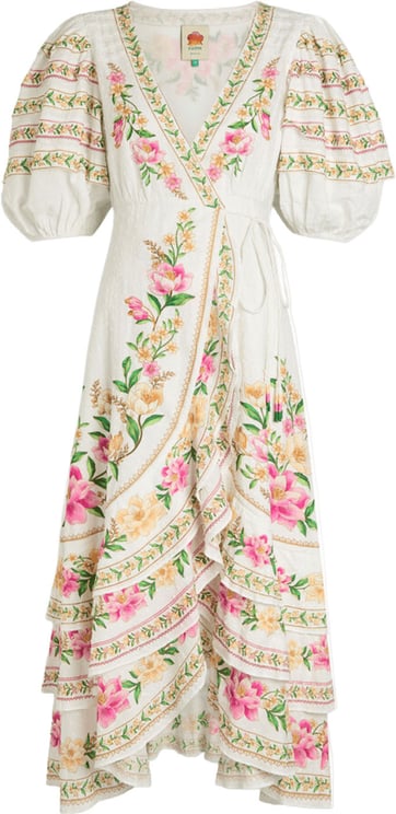 FARM Rio PALM DREAM WRAP MIDI JURK