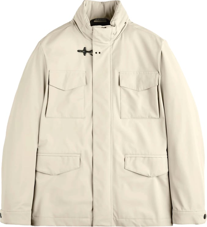 Fay Medium Tan Field Stretch Utility Jacket