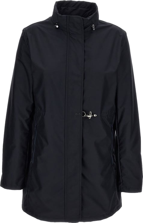 Fay Versatile Baltic Blue Jacket with Adjustable Closure