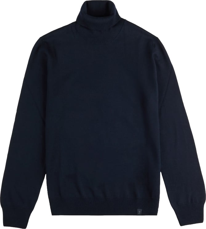 Fay Timeless Navy Blue Turtleneck Sweater