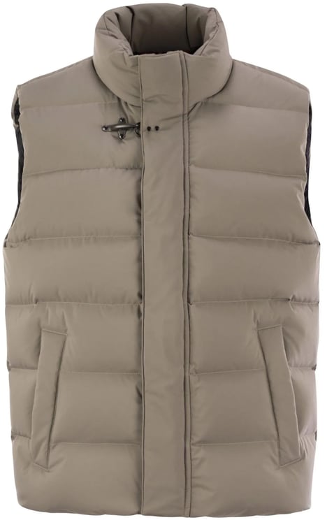 Fay Padded Horizontal Quilting Sleeveless Cotton Vest