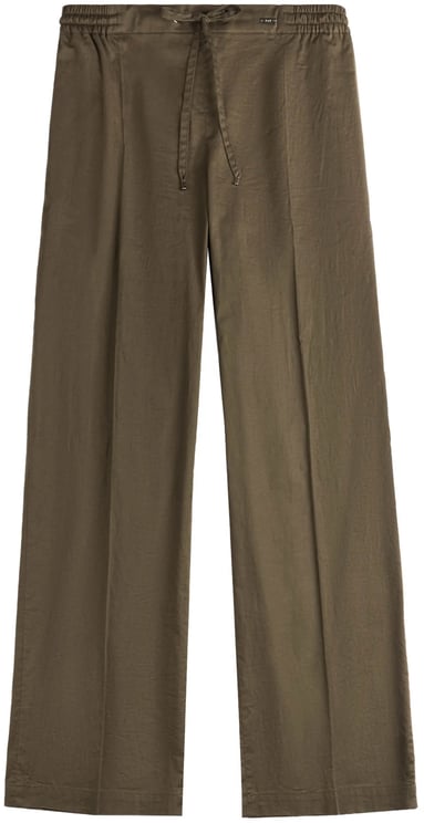 Fay Wide-Leg Drawstring Seam Detailing Pants
