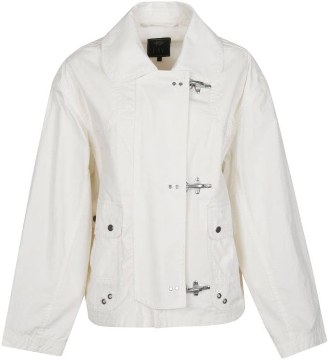 Fay 3 Ganci Bomber Jacket White