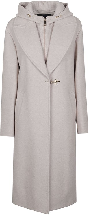 Fay Double Front Coat Brown