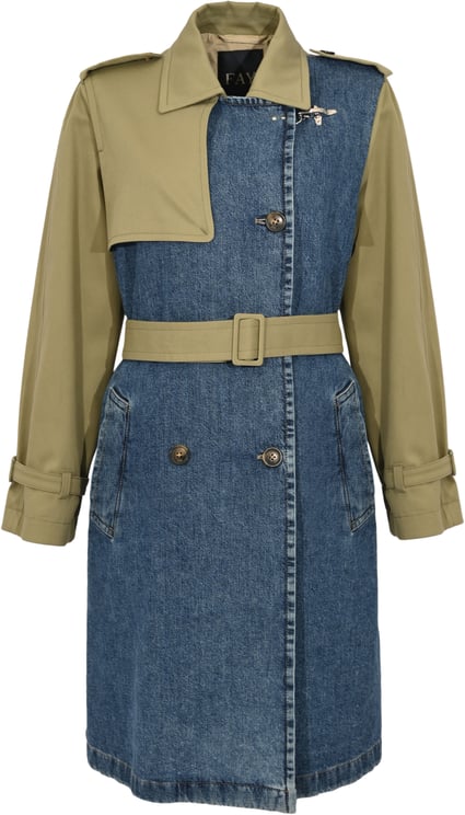 Fay Coats Blu Denim Scuro/Quotidiano