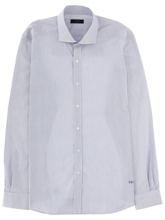 Fay Blue Striped Cotton Shirt