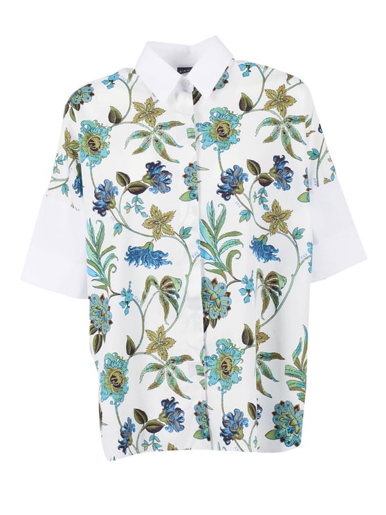 Fay Floral Print Short Sleeve Casual Shirt