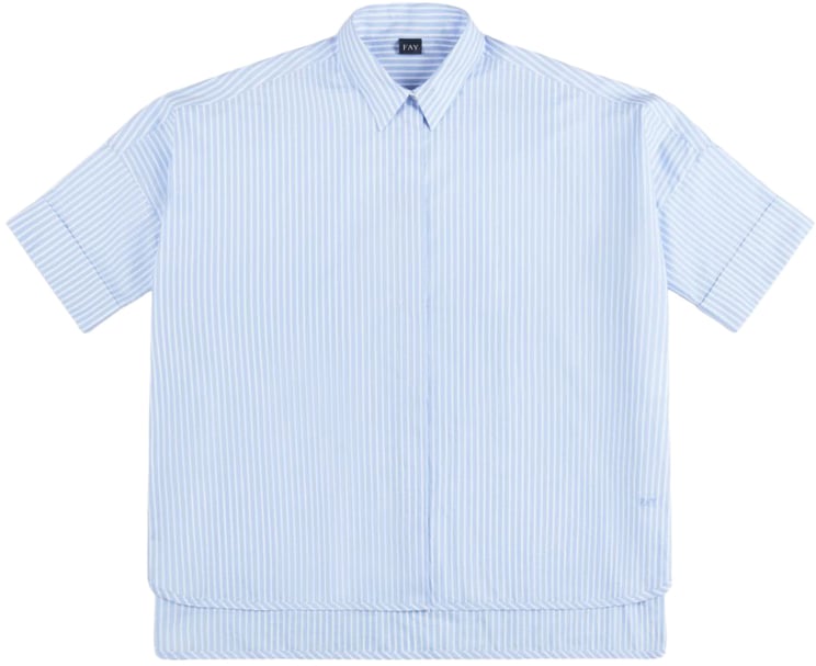 Fay Shirts Clear Blue