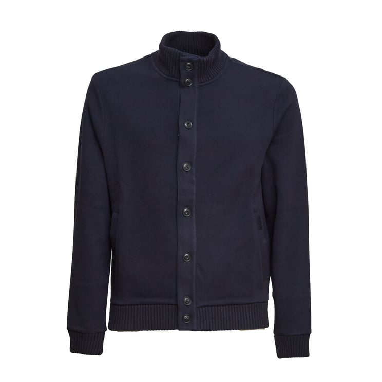 Fay Piquet Cotton Collared Cardigan