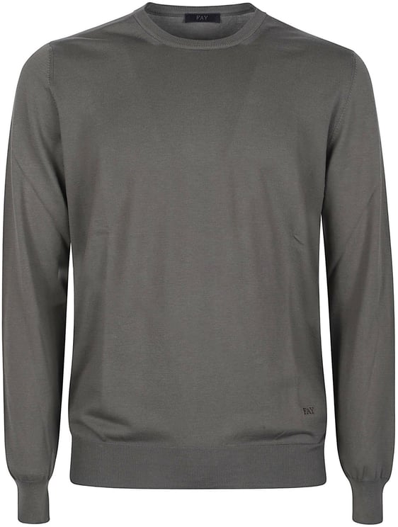 Fay Round Neck Sweater Green