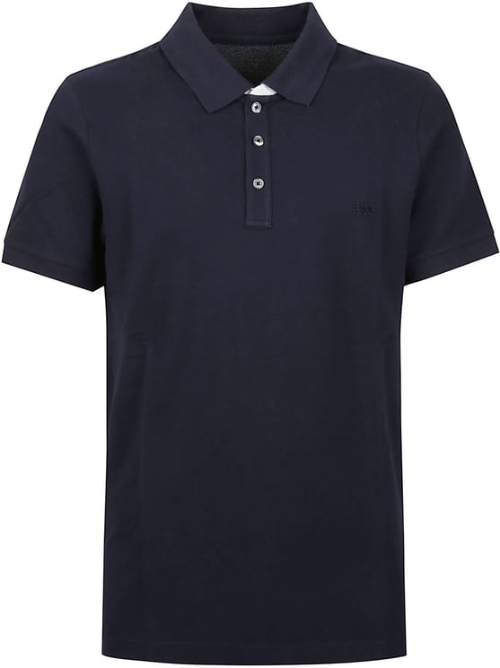 Fay Short Sleeve Polo Shirt Blue