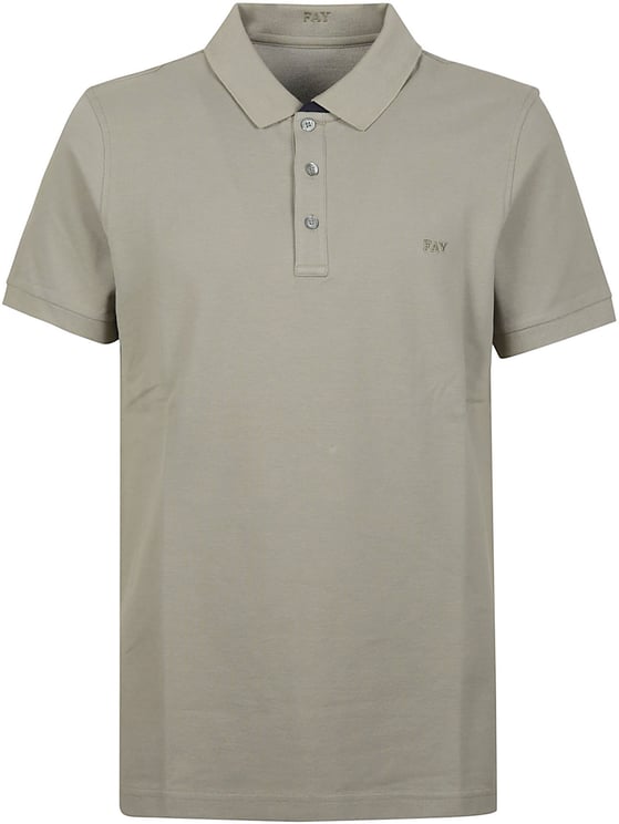 Fay Short Sleeve Polo Shirt Grey