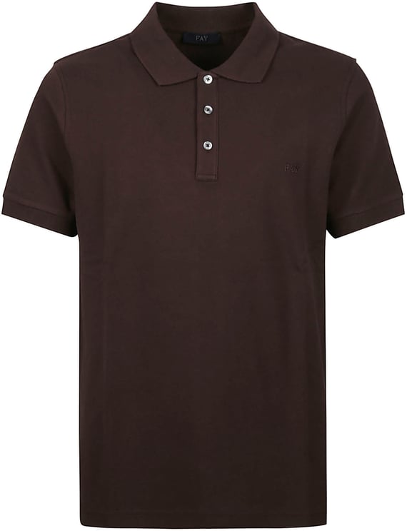 Fay Short Sleeve Slim Fit Polo Shirt Brown