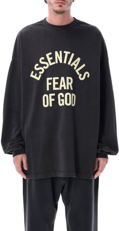 Fear of God Campus 90'S Long Sleeve Tee Faded Black