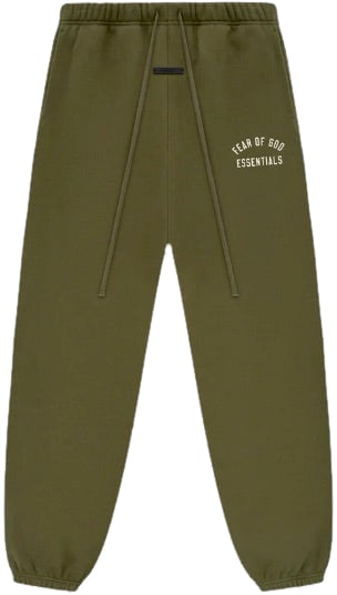 Fear of God Fear of God Essentials Fleece Joggingbroek 'Militair'