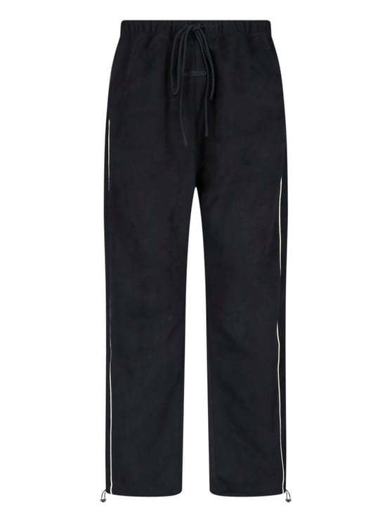 Fear of God Black Signature White Piping Sport Trousers